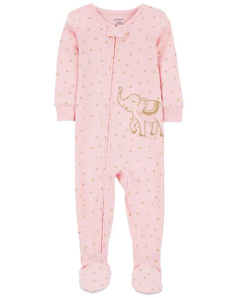 Carter's 1-Piece Elephant 100% Snug Fit Cotton Footie Pyjamas