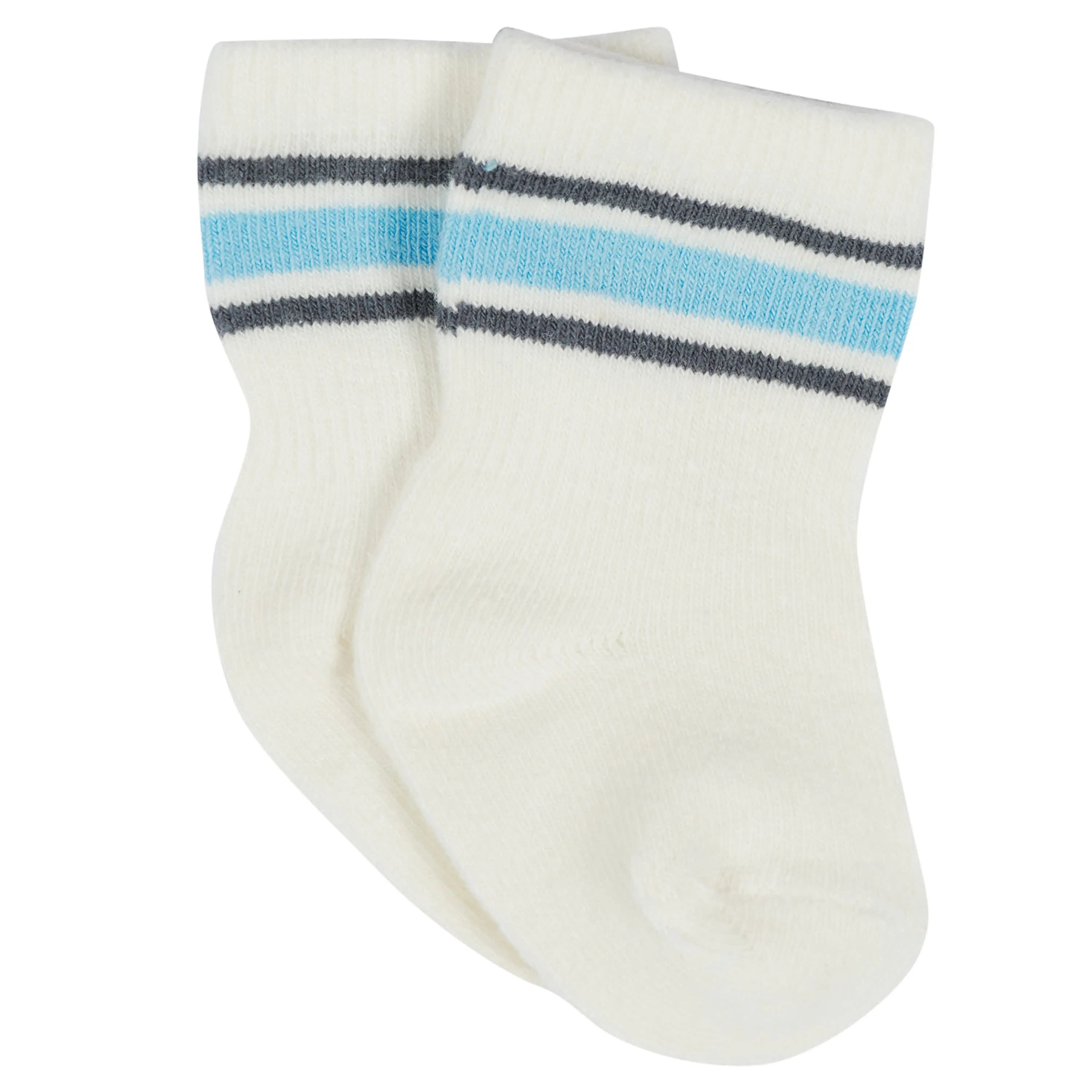 12-Pack Baby & Toddler Boys Unbearably Cute Jersey Crew Wiggle Proof Socks