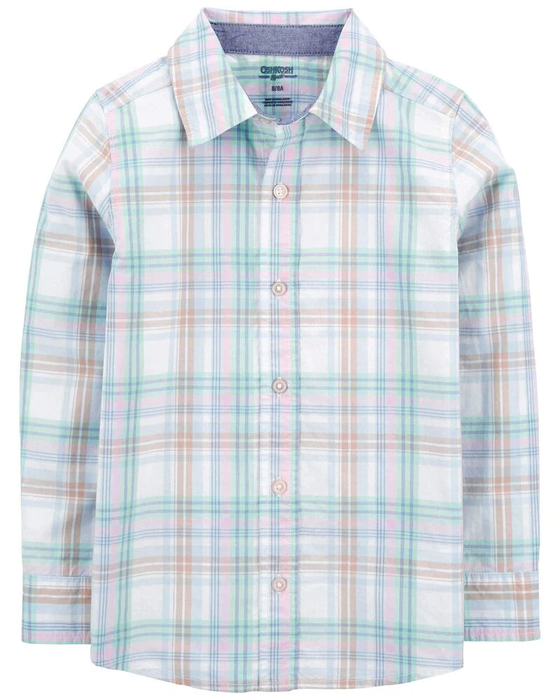 Oshkosh Plaid Button-Front Shirt
