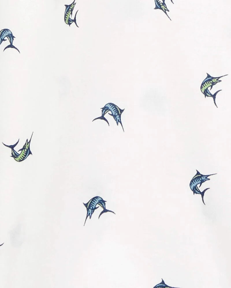 Oshkosh Fish Print Button-Front Shirt