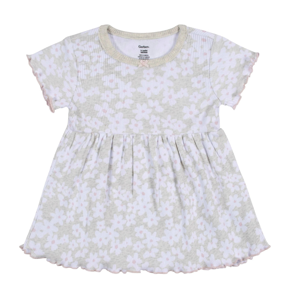2-Pack Baby & Toddler Girls Sweet Florals Short Sleeve Cotton Dresses