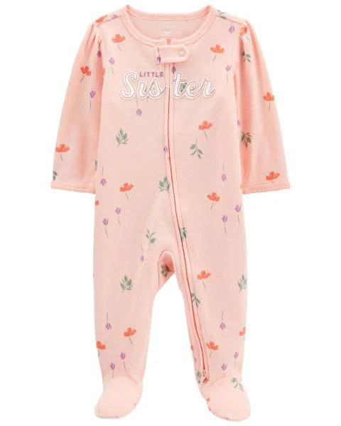 Carter's Little Sister 2-Way Zip Cotton Sleep & Play