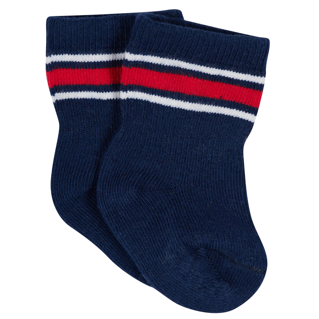 12-Pack Baby & Toddler Boys Construction Zone Jersey Crew Wiggle Proof Socks