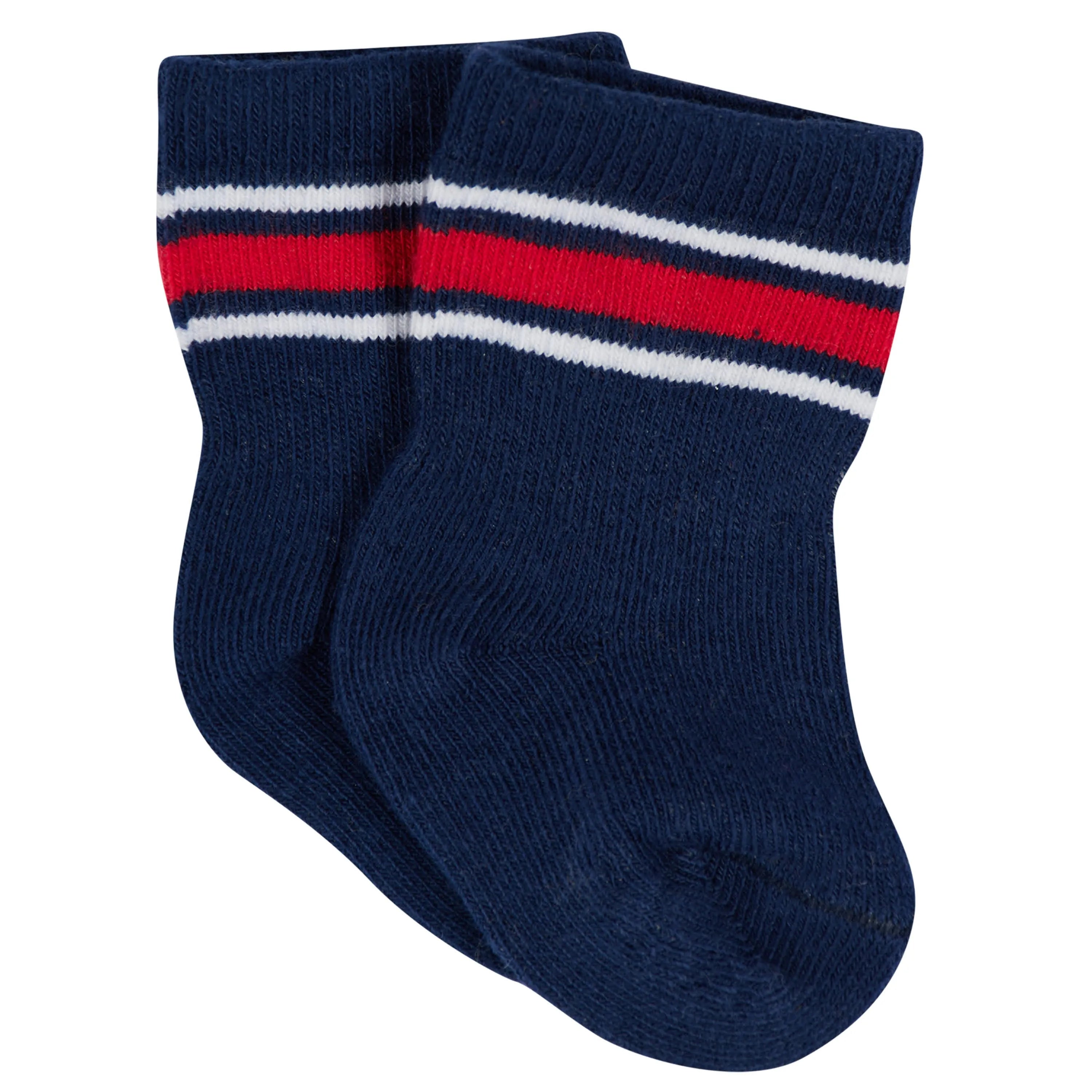 12-Pack Baby & Toddler Boys Construction Zone Jersey Crew Wiggle Proof Socks