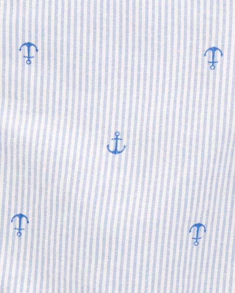 Oshkosh Anchor Print Shortalls with Colourblock Henley