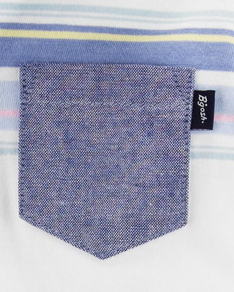 Oshkosh Pocket Henley Jersey Bodysuit with Canvas Drawstring Shorts