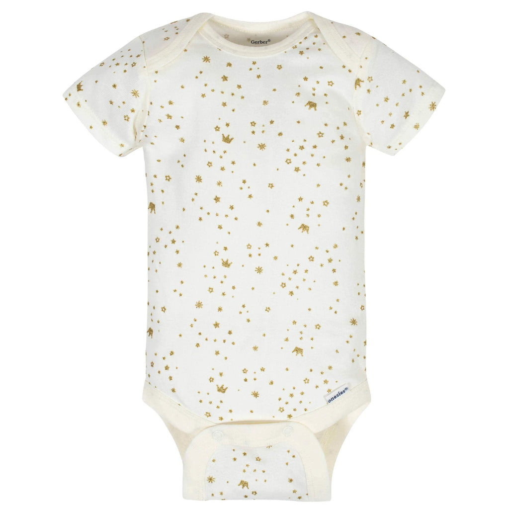 8-Pack Baby Girls Princess Short Sleeve Onesies Bodysuits