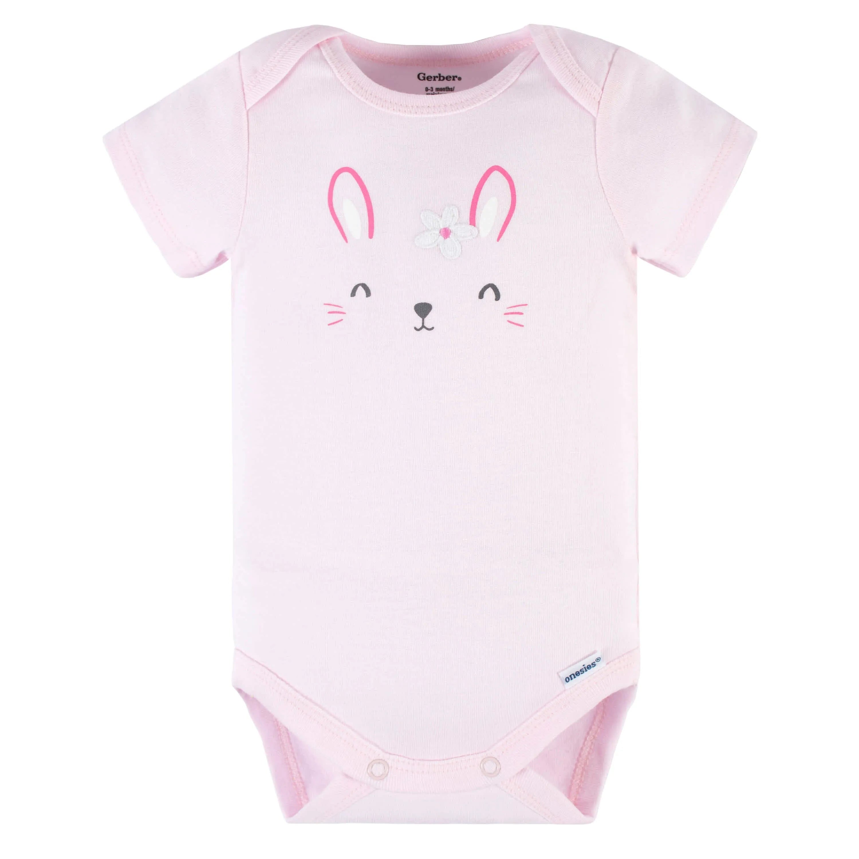 3-Piece Baby Girls Summer Blossom Short Sleeve Onesies Bodysuits & Pants Set