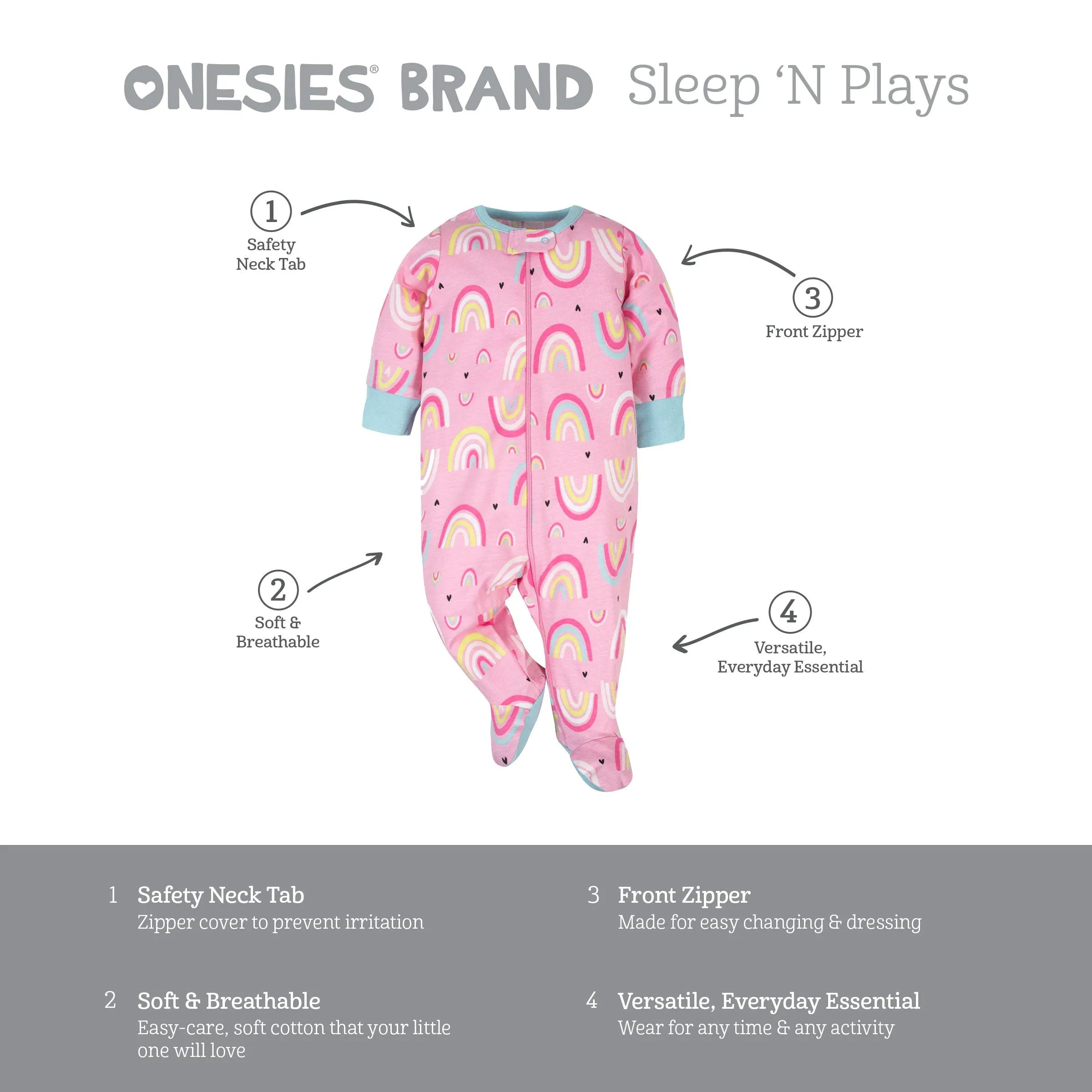 4-Pack Baby Girls Unicorns Sleep 'N Plays