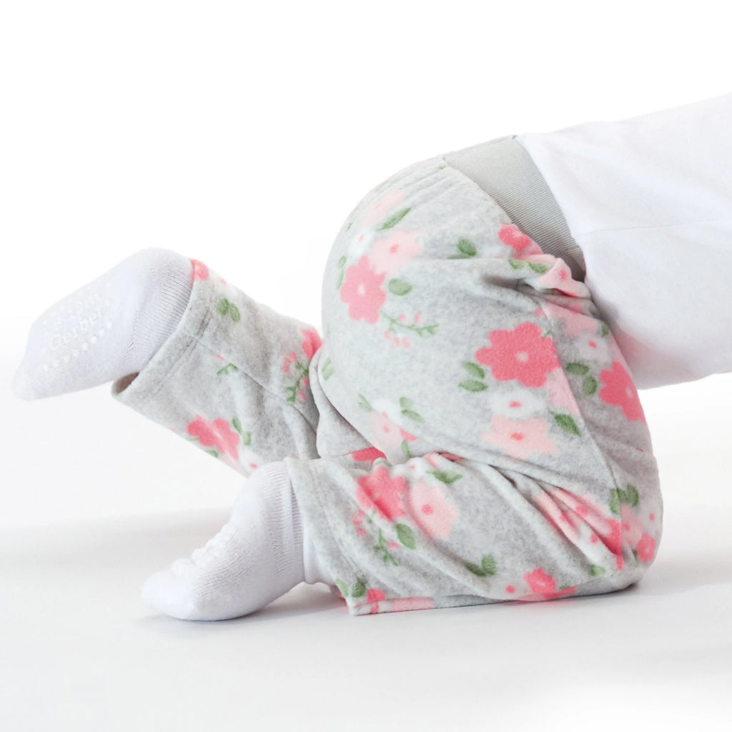 8-Pack Baby & Toddler White Wiggle Proof Jersey Crew Socks