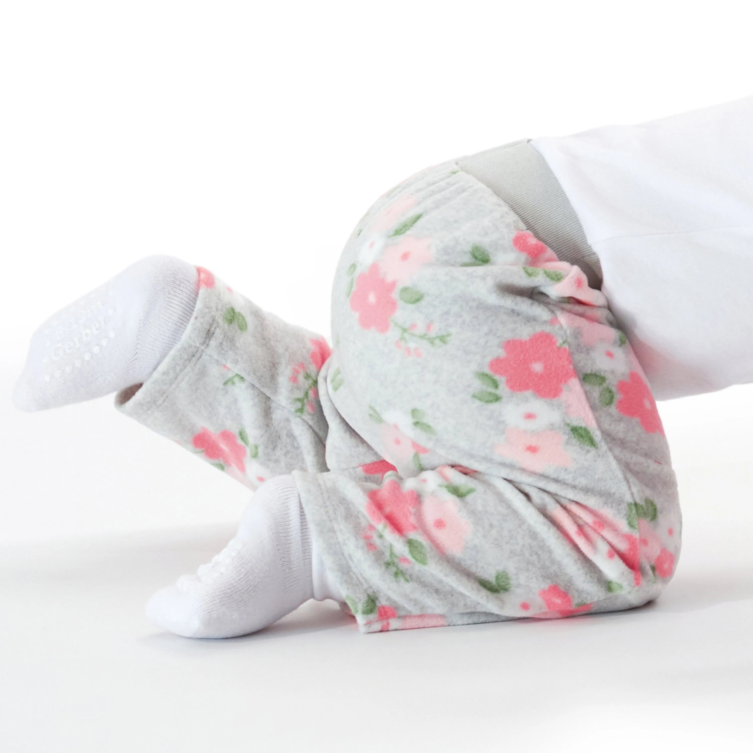 8-Pack Baby & Toddler White Wiggle Proof Jersey Crew Socks