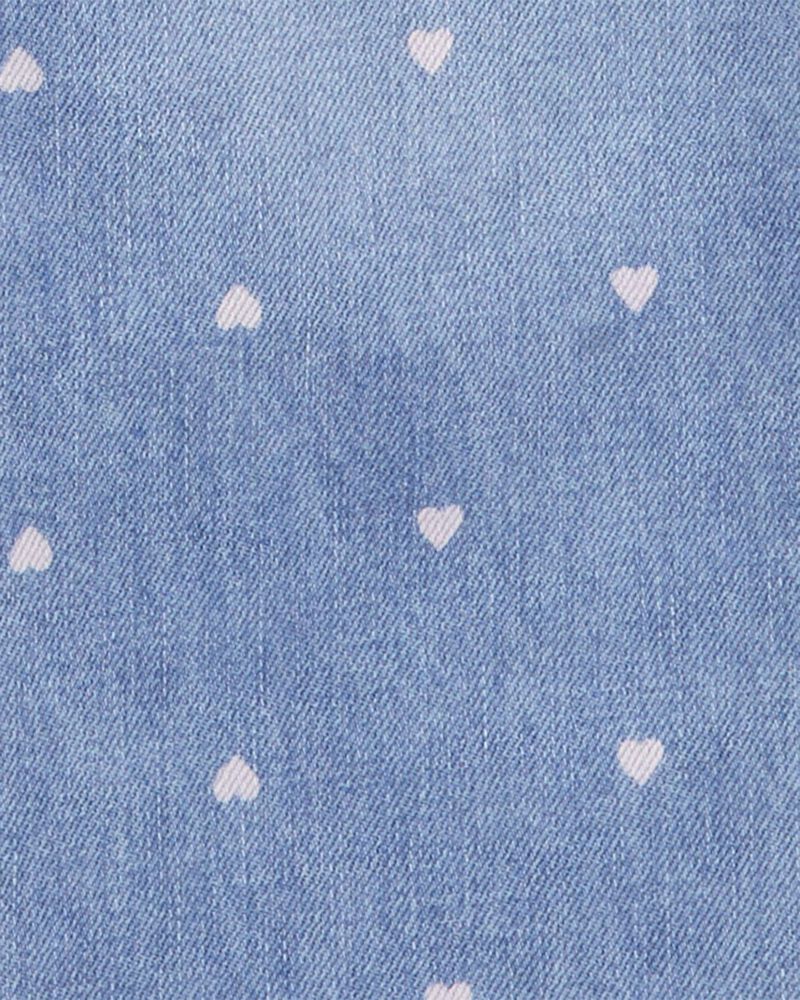 Oshkosh Heart Print Denim Overalls
