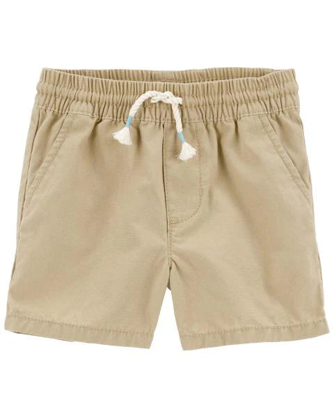 Oshkosh Pocket Henley Jersey Bodysuit with Canvas Drawstring Shorts