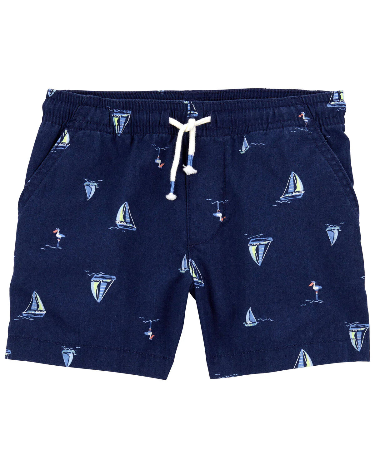 Carter's Toddler Sailboat Pull-On Linen Shorts