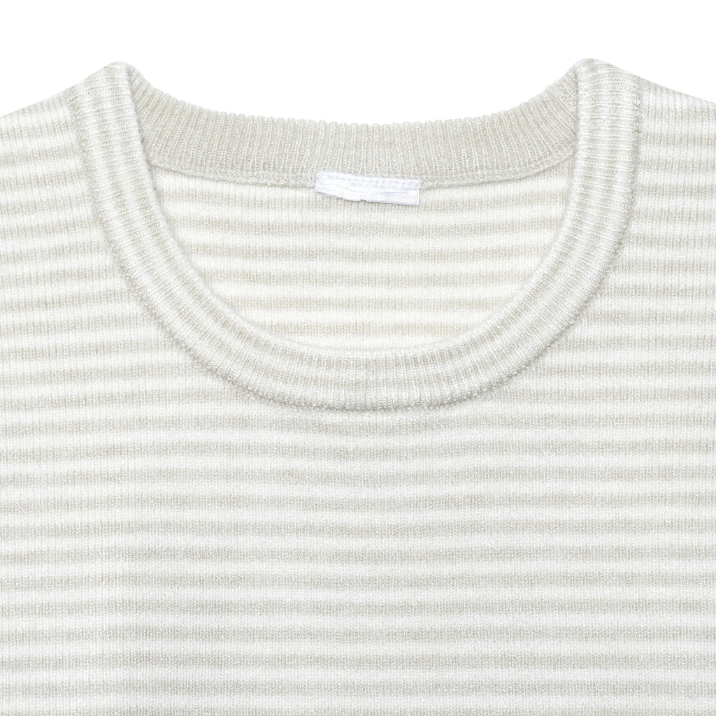 Infant & Toddler Boys Oatmeal Heather Striped Sweater with Pocket