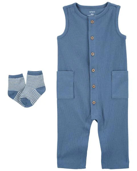 Carter's Baby 2-Piece Jumpsuit & Socks Set