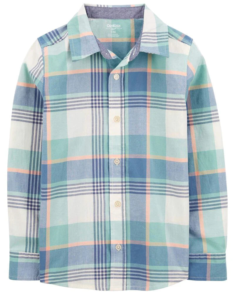 Oshkosh Plaid Button-Front Shirt