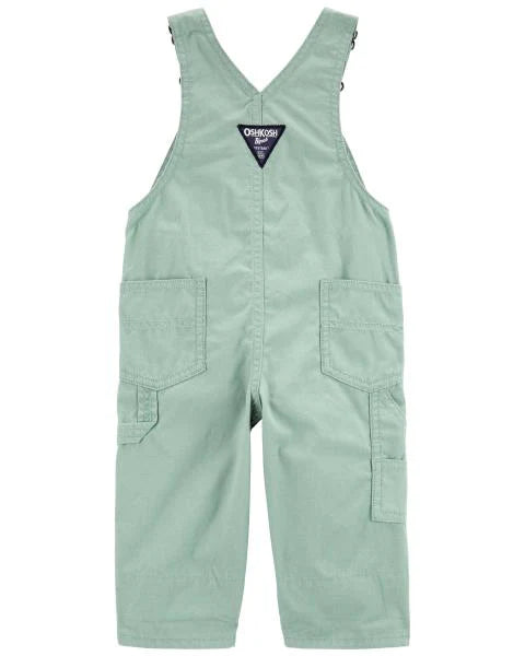 Oshkosh Plaid Button-Front Bodysuit with Plaid Lined Overalls