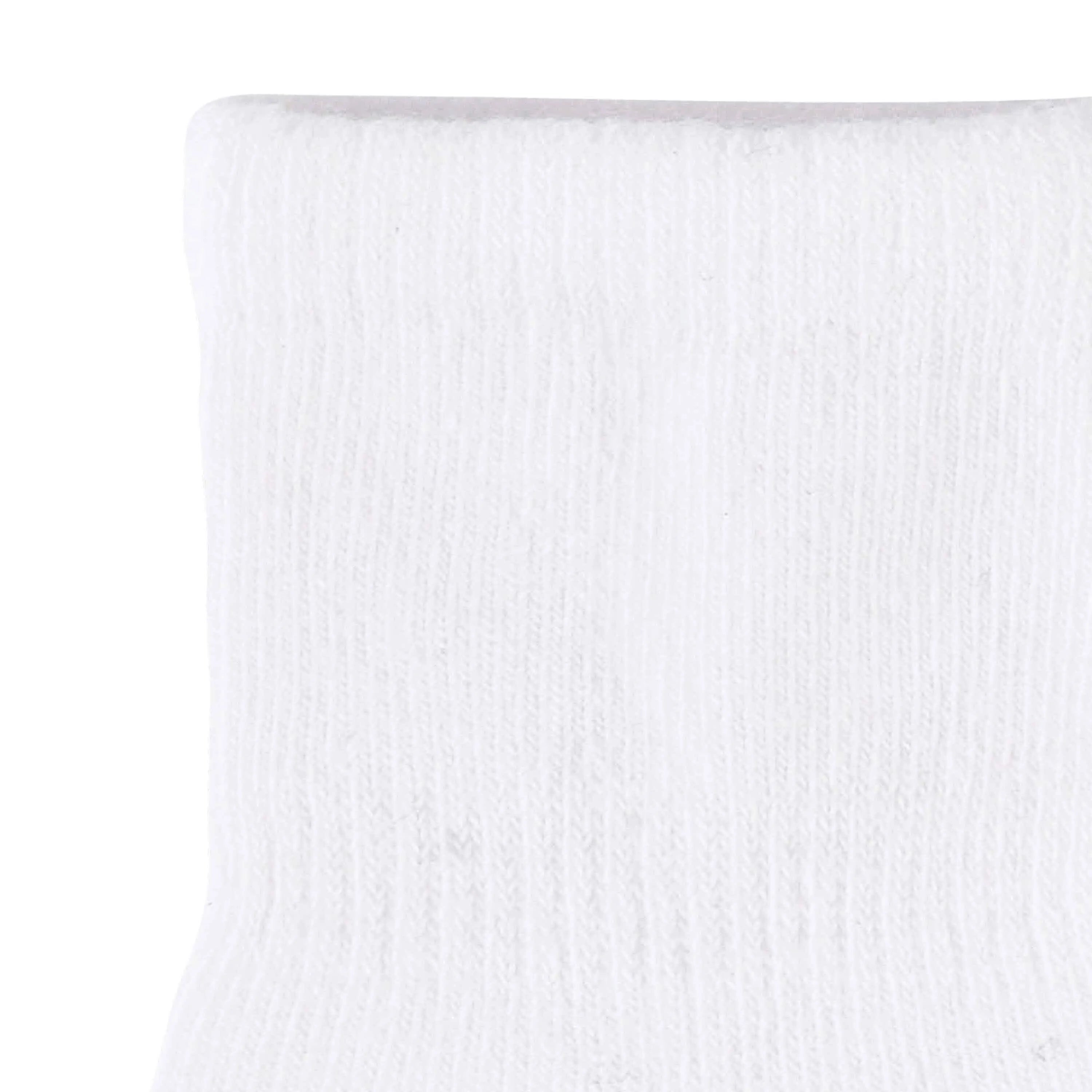 8-Pack Baby & Toddler White Wiggle Proof Jersey Crew Socks