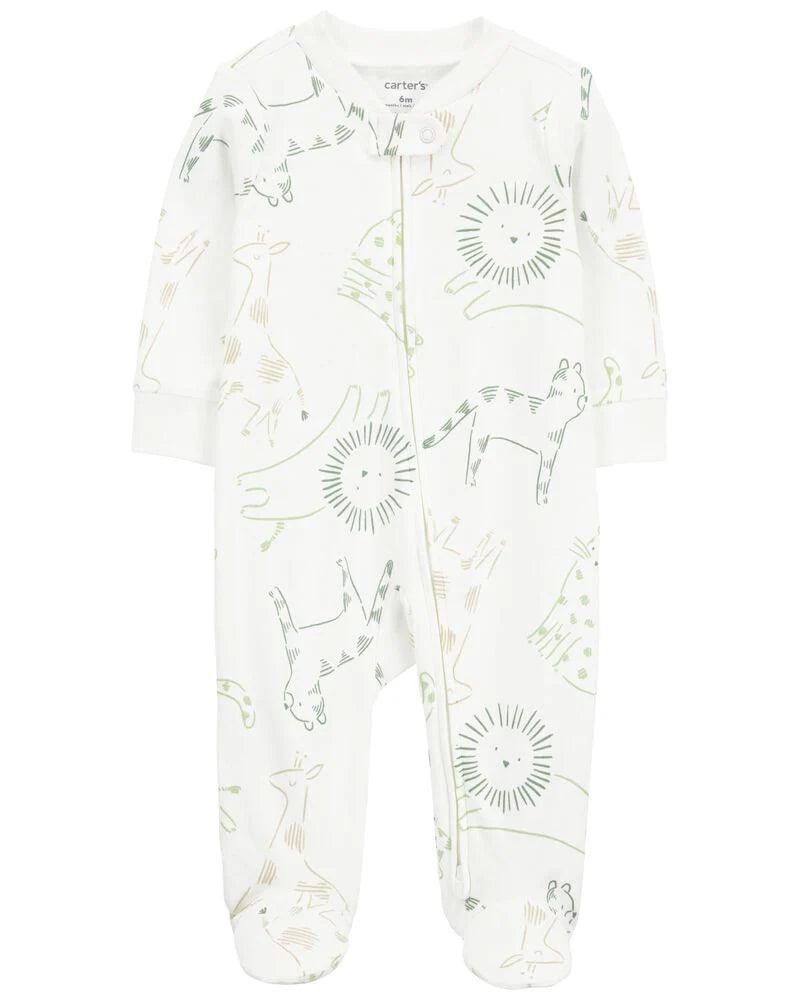 Carter's Baby Animal Print Snap-Up Cotton Sleep and Play