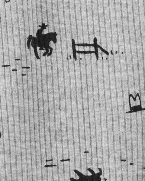 Carter's Baby Cowboy 2-Way Zip Ribbed Sleep & Play