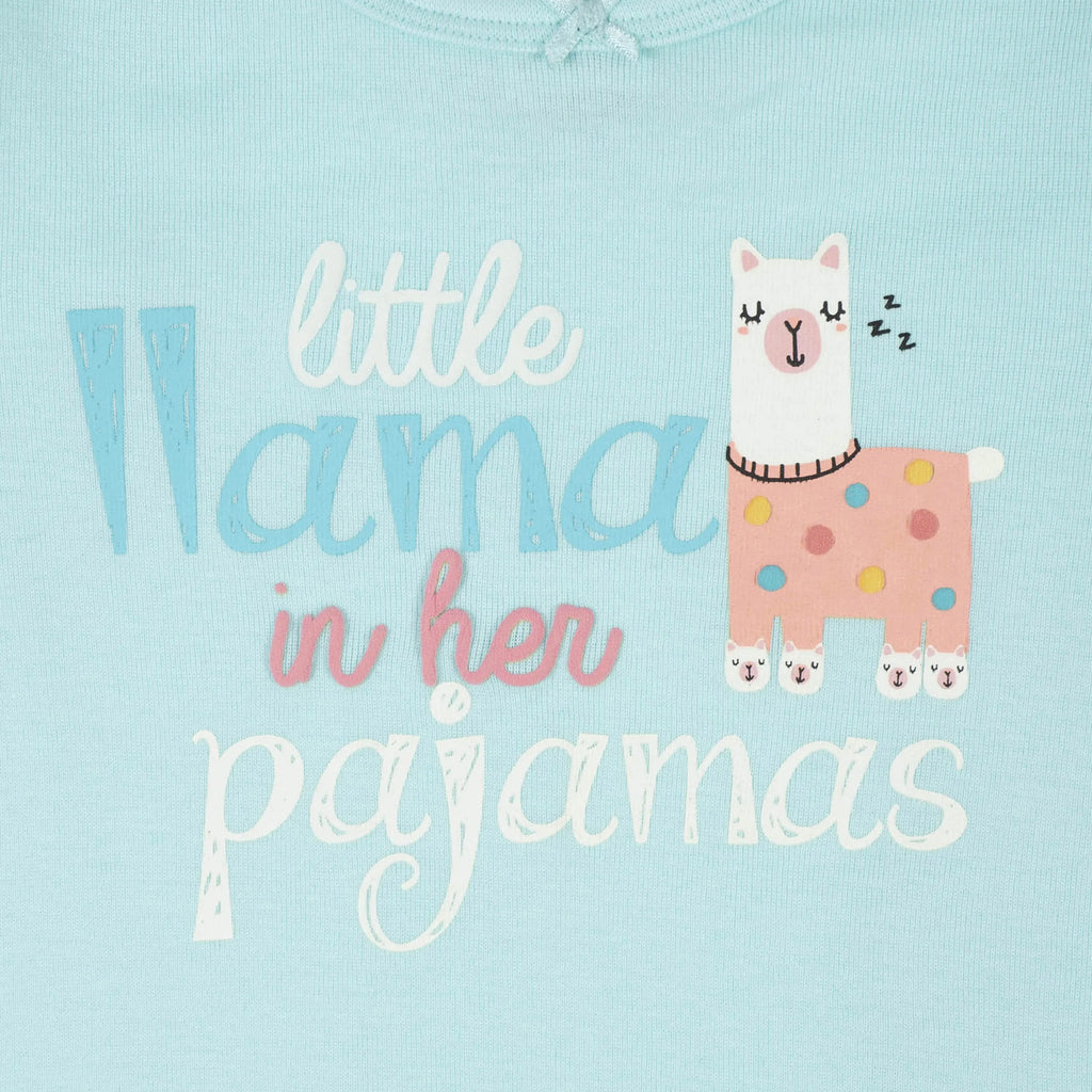 4-Piece Infant & Toddler Girls Llama Snug Fit Cotton Pajamas