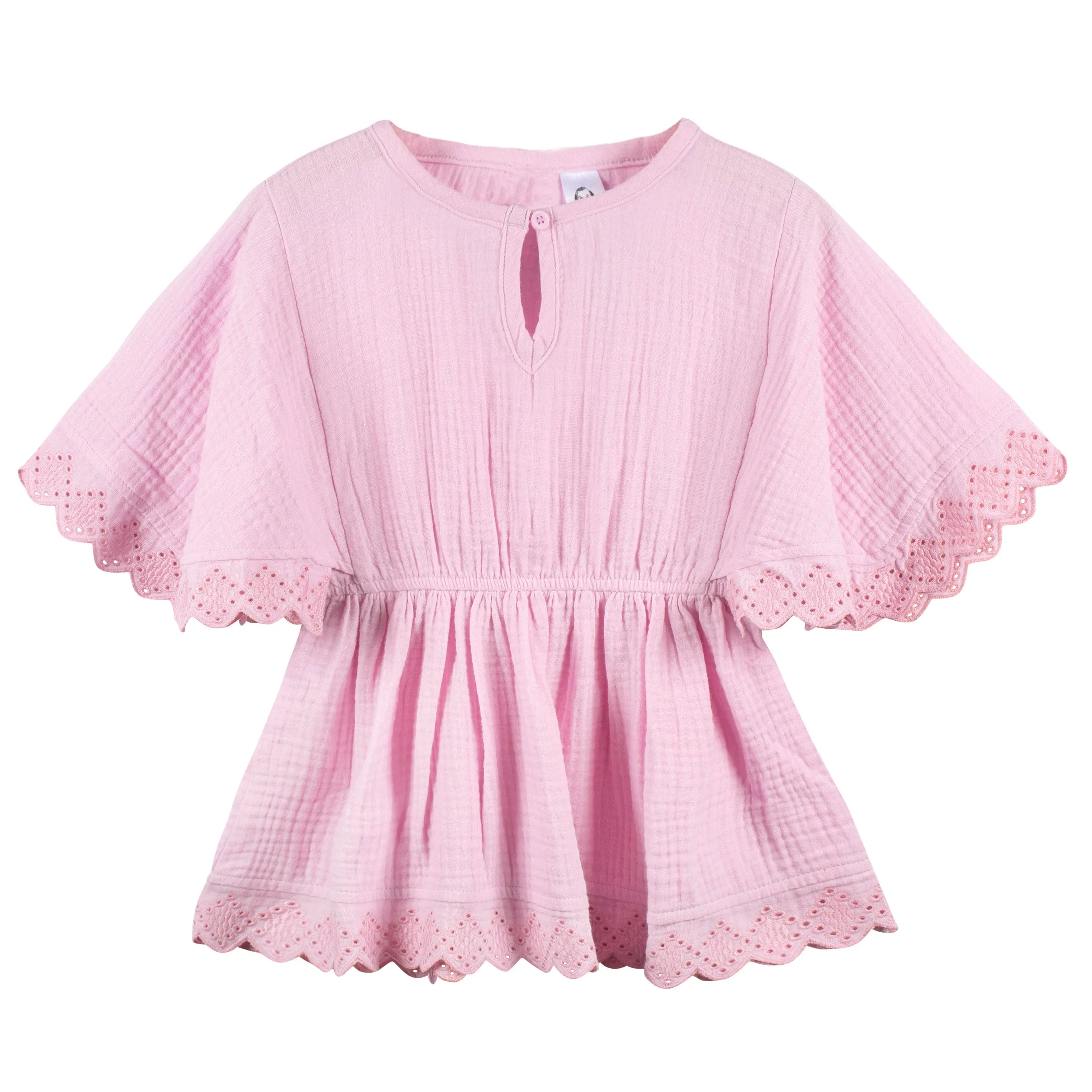 Baby & Toddler Girls Light Pink Woven Kaftan Coverup