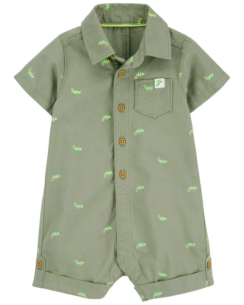 Carter's Chameleon Canvas Romper