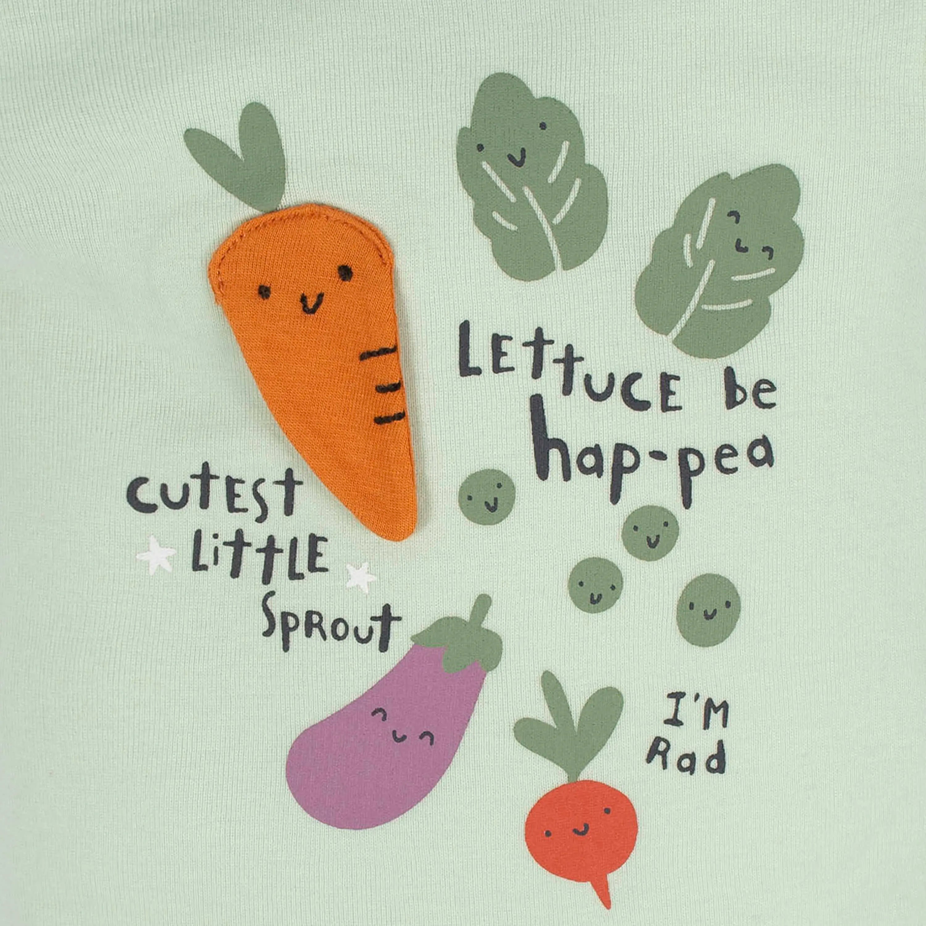 8-Pack Baby Neutral Happy Veggies Onesies Bodysuits