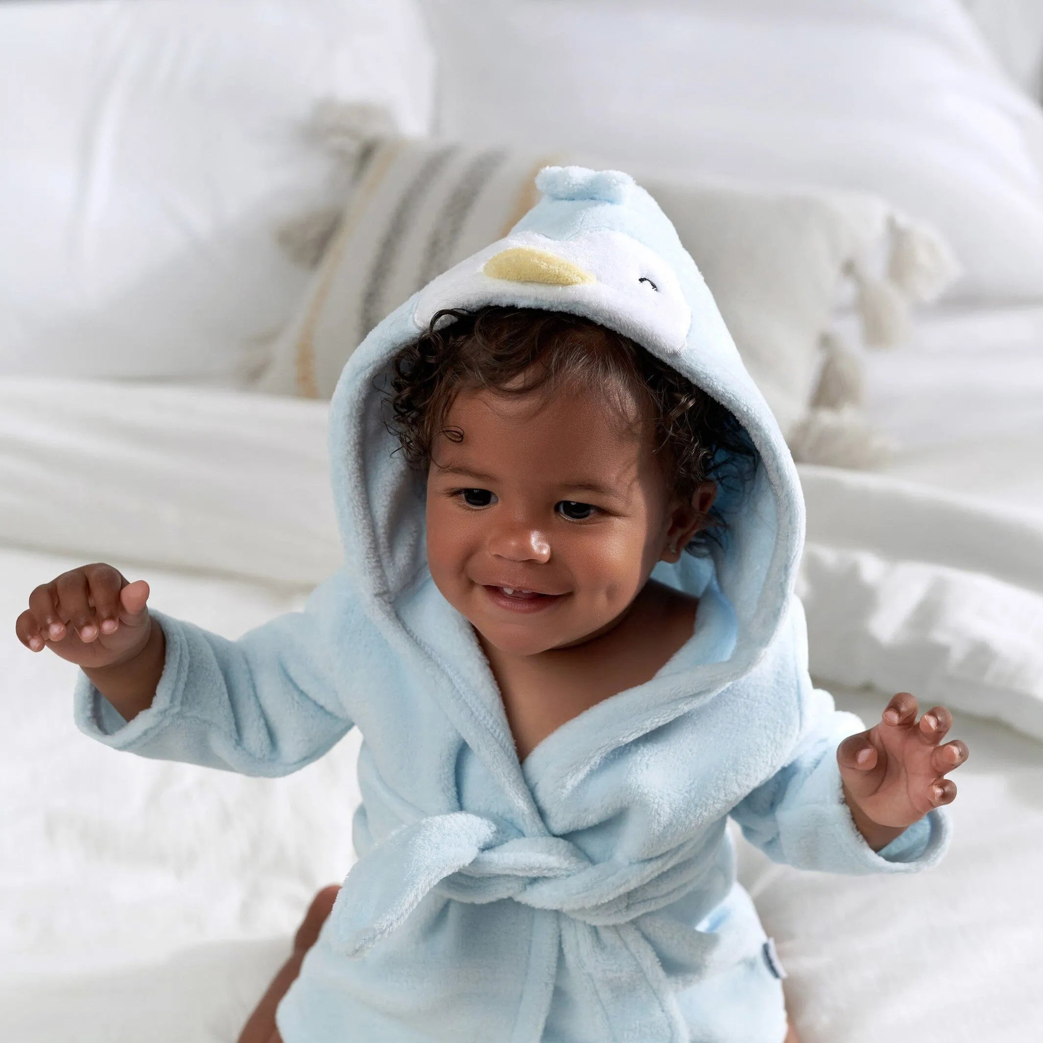 Baby Neutral Penguin Robe