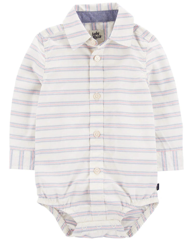 Oshkosh Striped Button-Front Bodysuit