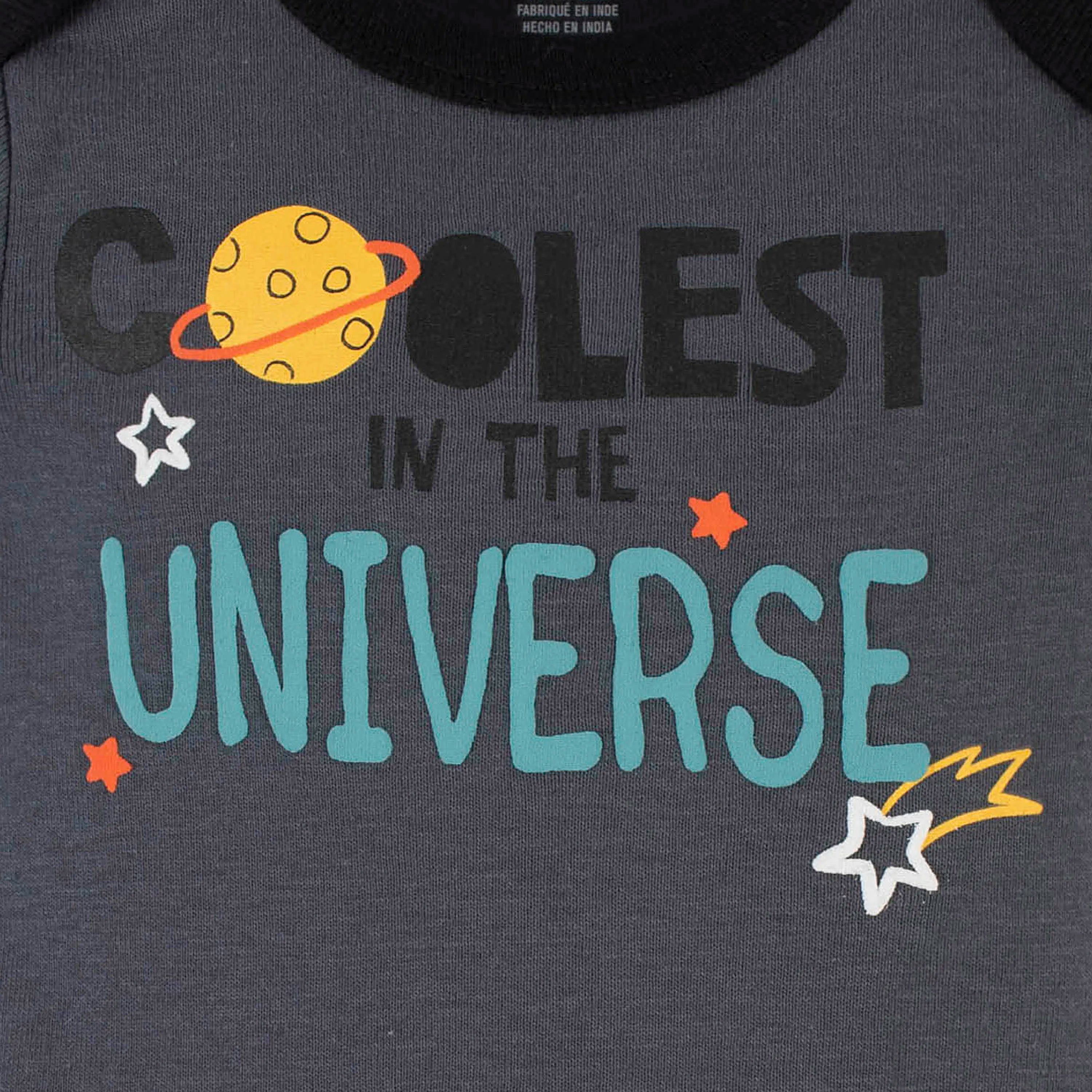 4-Piece Baby Boys Blast Off Onesies Bodysuit, Tee, Shorts & Pant Set