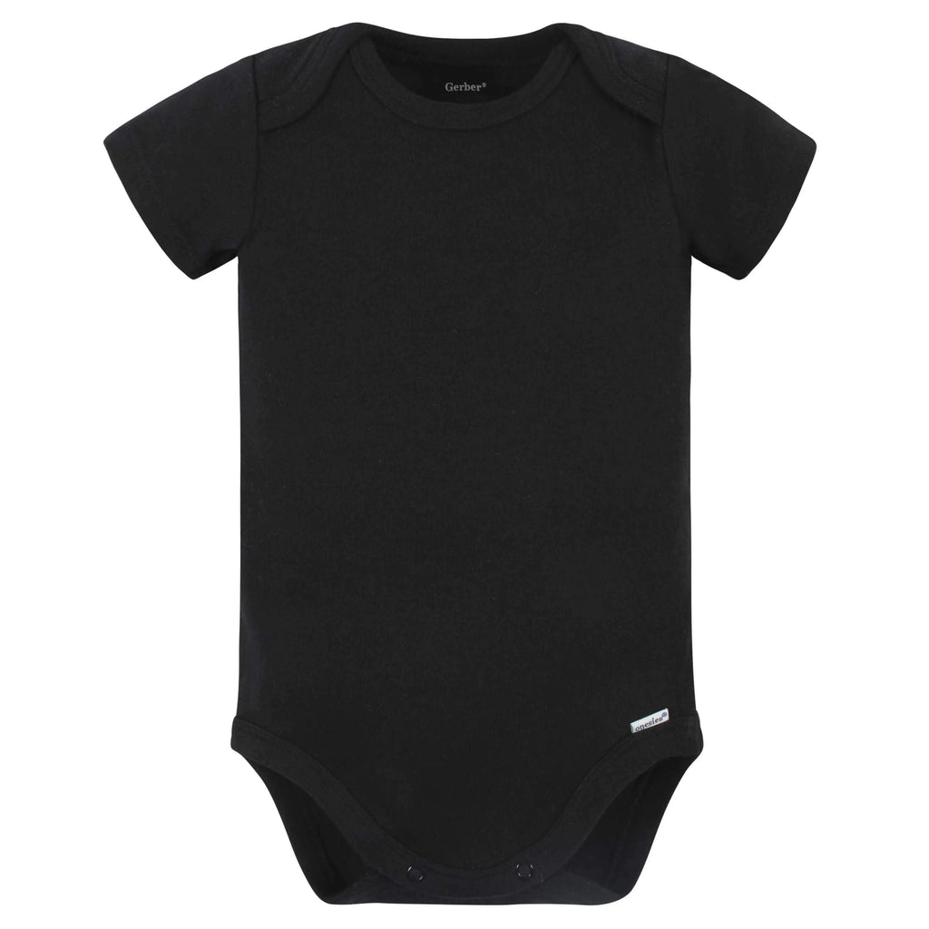 5-Pack Baby Black Premium Short Sleeve Onesies Bodysuits