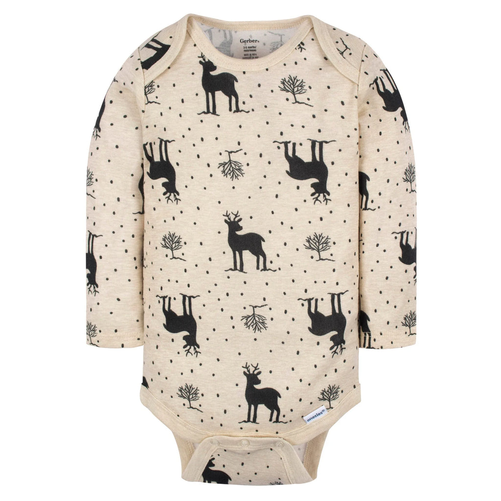 6-Pack Baby Neutral Deer Onesies Bodysuits