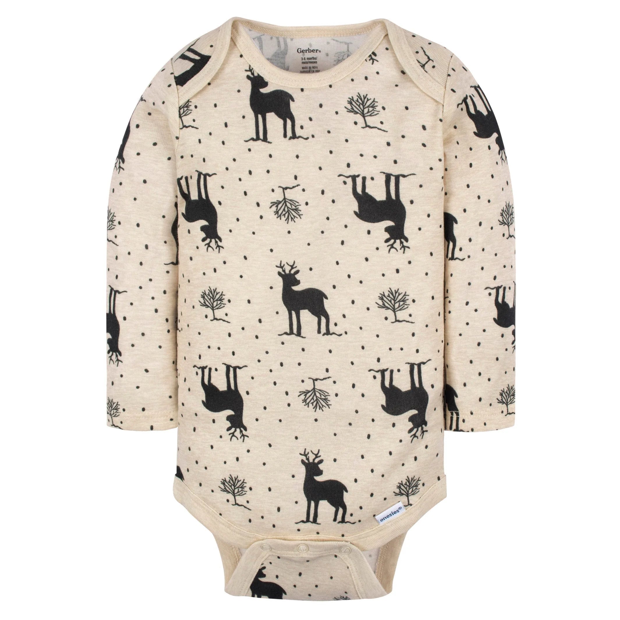 6-Pack Baby Neutral Deer Onesies Bodysuits