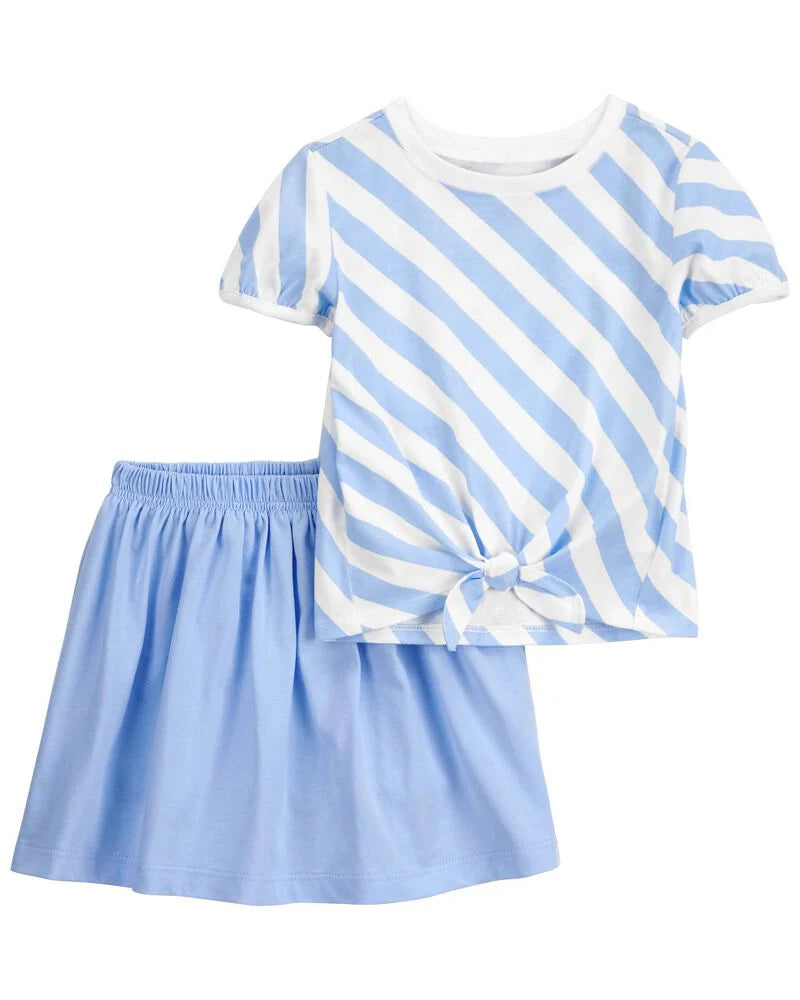 Carter's 2-Piece Striped Top & Skort Set