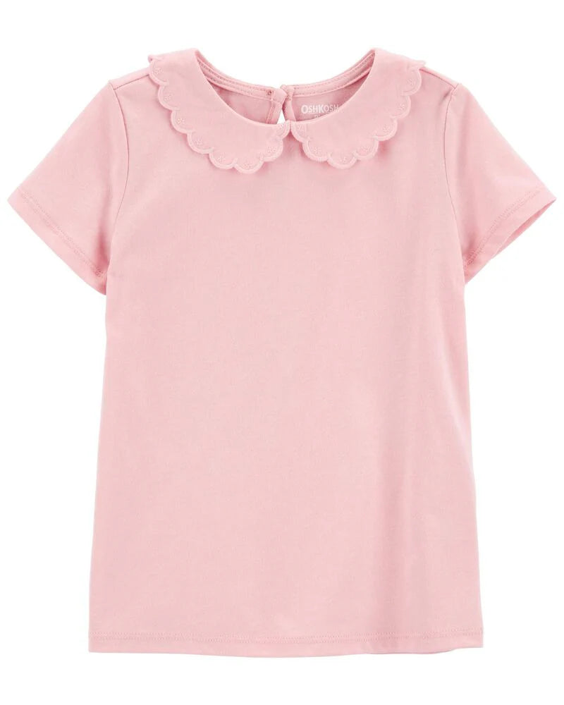Oshkosh Scalloped Peter Pan Collar Jersey Tee