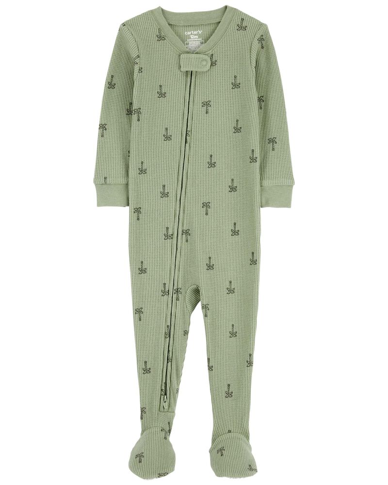 Carter's 1-Piece Palm Tree Thermal Footie Pyjamas