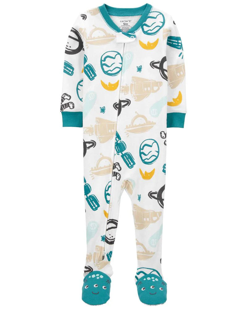 Carter's 1-Piece Space 100% Snug Fit Cotton Footed Pyjamas