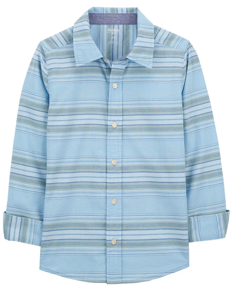 Oshkosh Baja Stripe Button-Front Shirt
