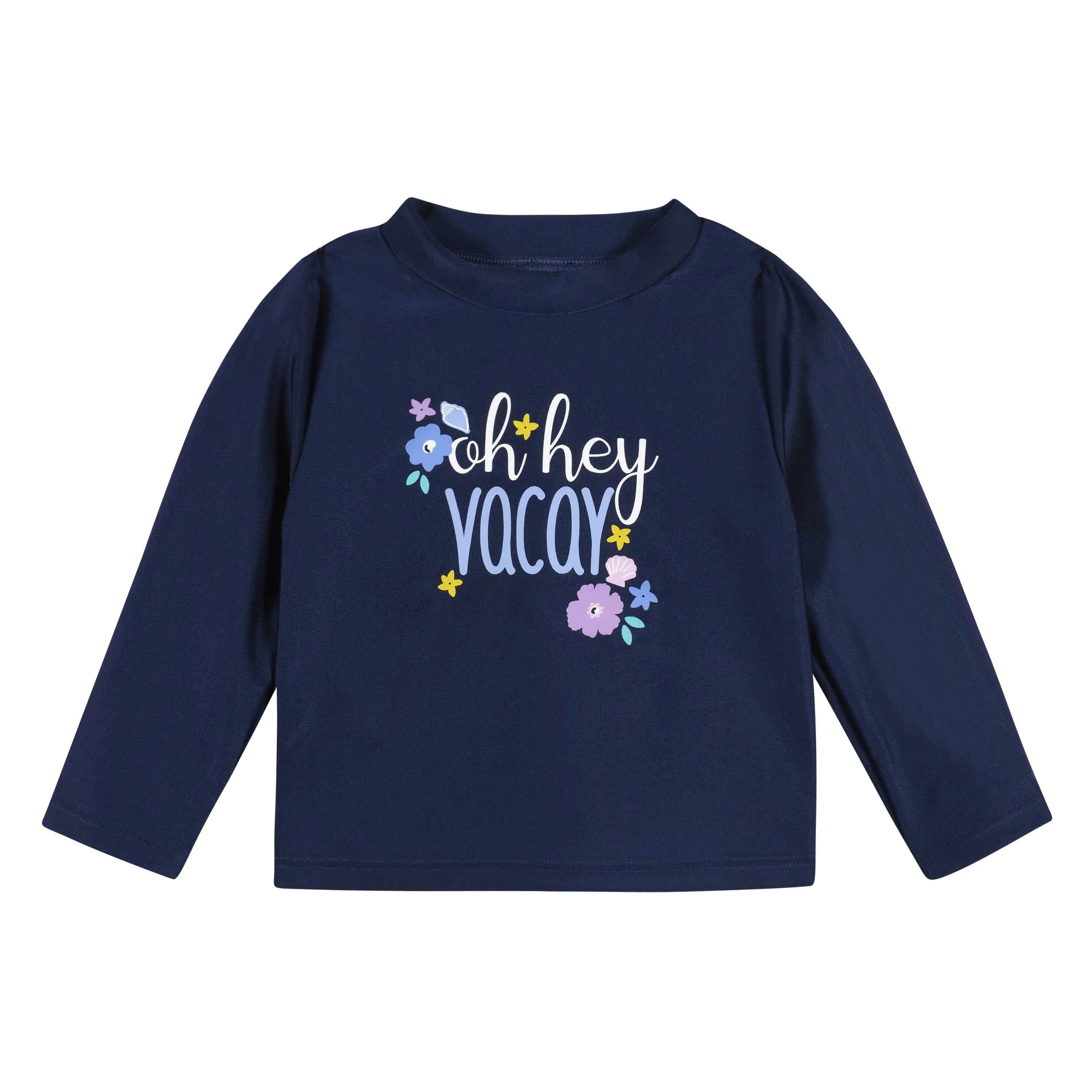 2-Piece Baby & Toddler Girls Vacation Vibes Rash Guard & Swim Bottoms Set