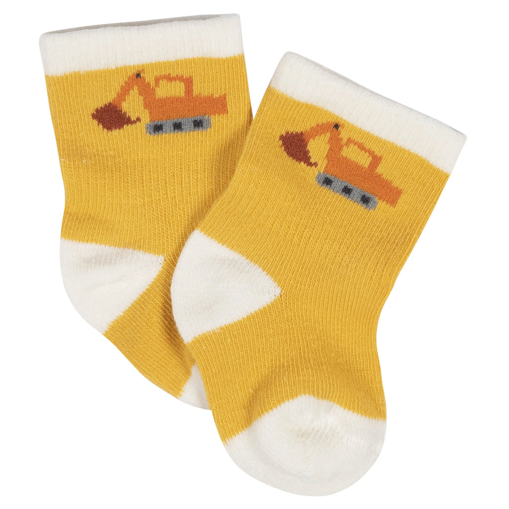 8-Pack Baby Boys Transportation Zone Jersey Wiggle Proof Socks