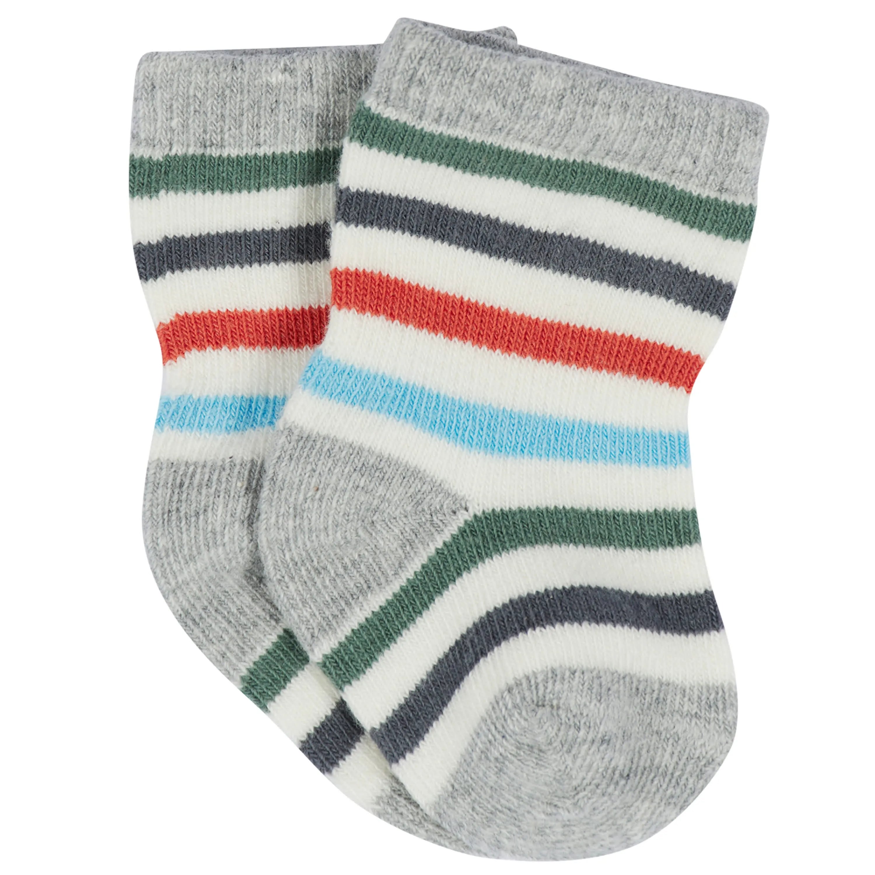 12-Pack Baby & Toddler Boys Unbearably Cute Jersey Crew Wiggle Proof Socks