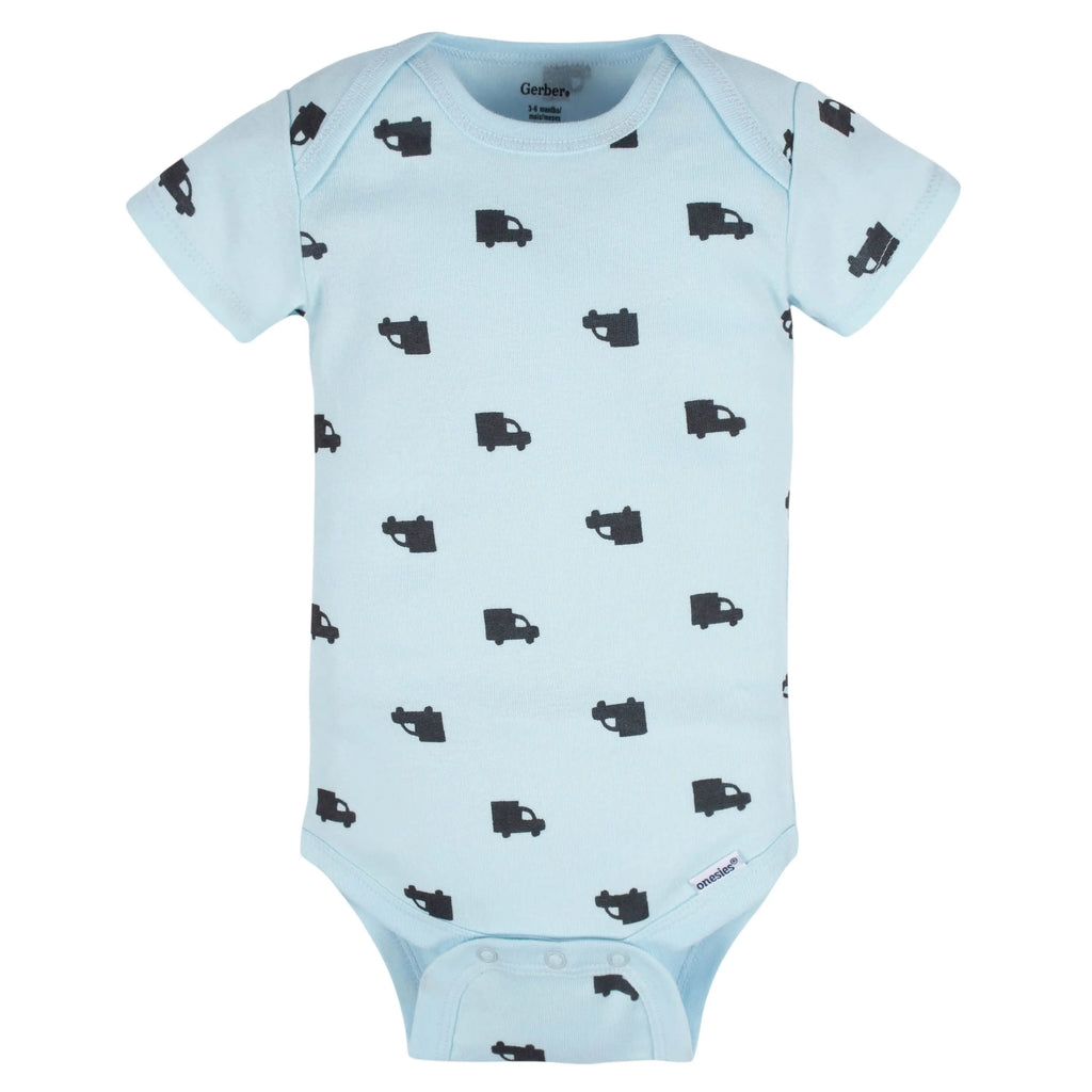 8-Pack Baby Boys Transportation Zone Onesies Bodysuits