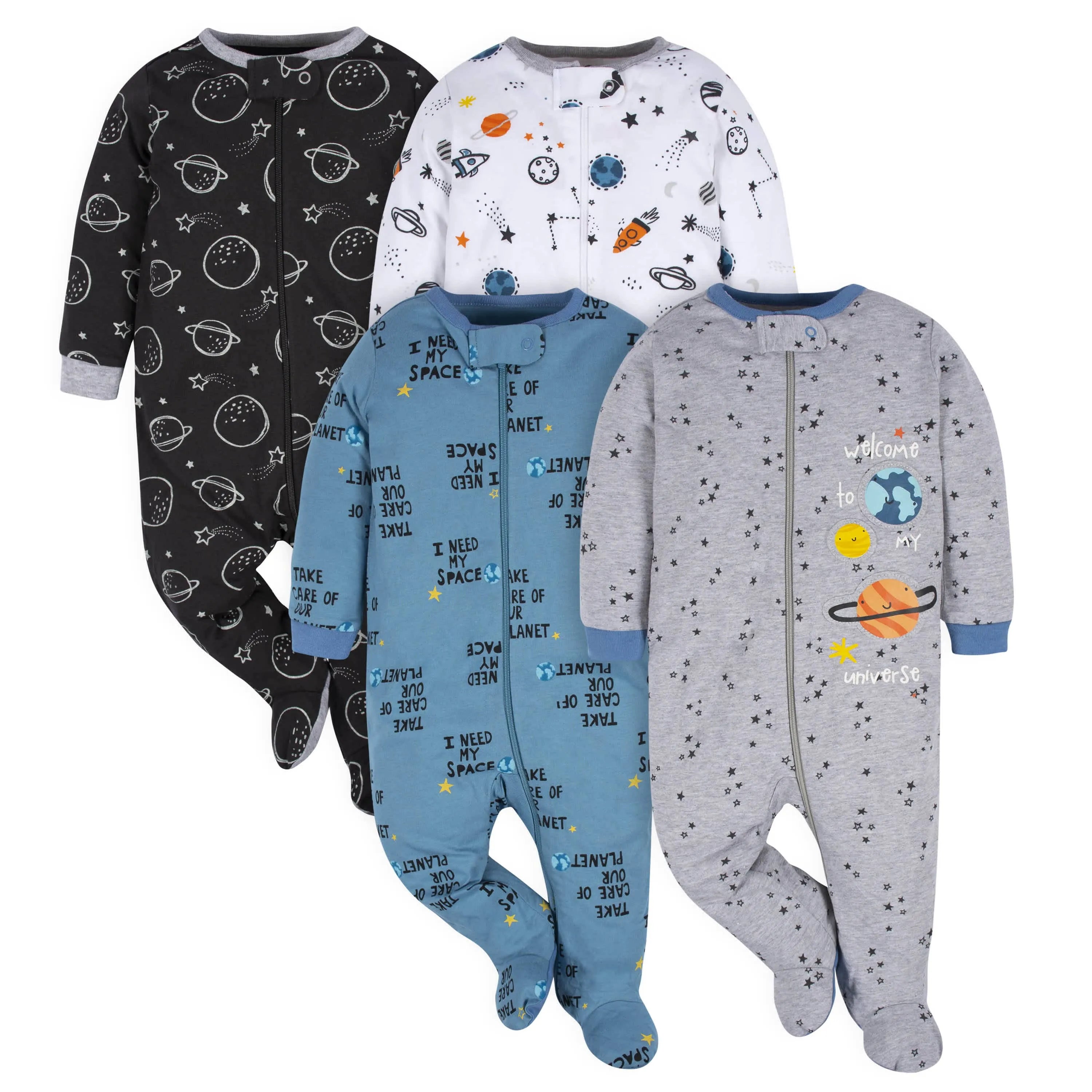 4-Pack Baby Boys Space Explorer Sleep 'N Plays