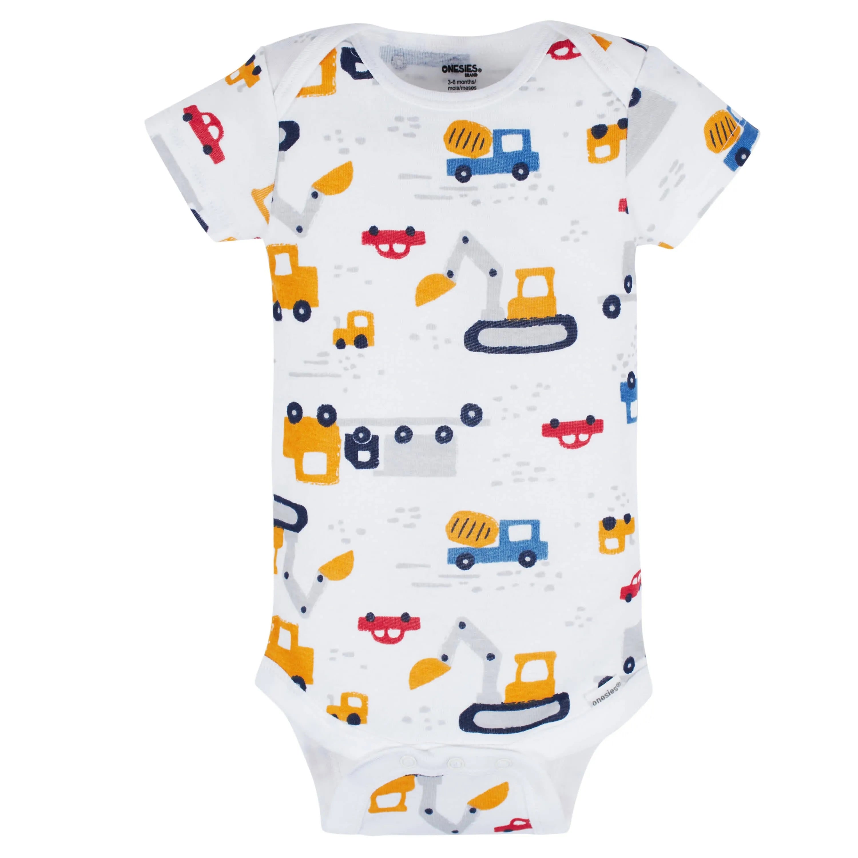 8-Pack Baby Boys Construction Zone Short Sleeve Onesies Bodysuits