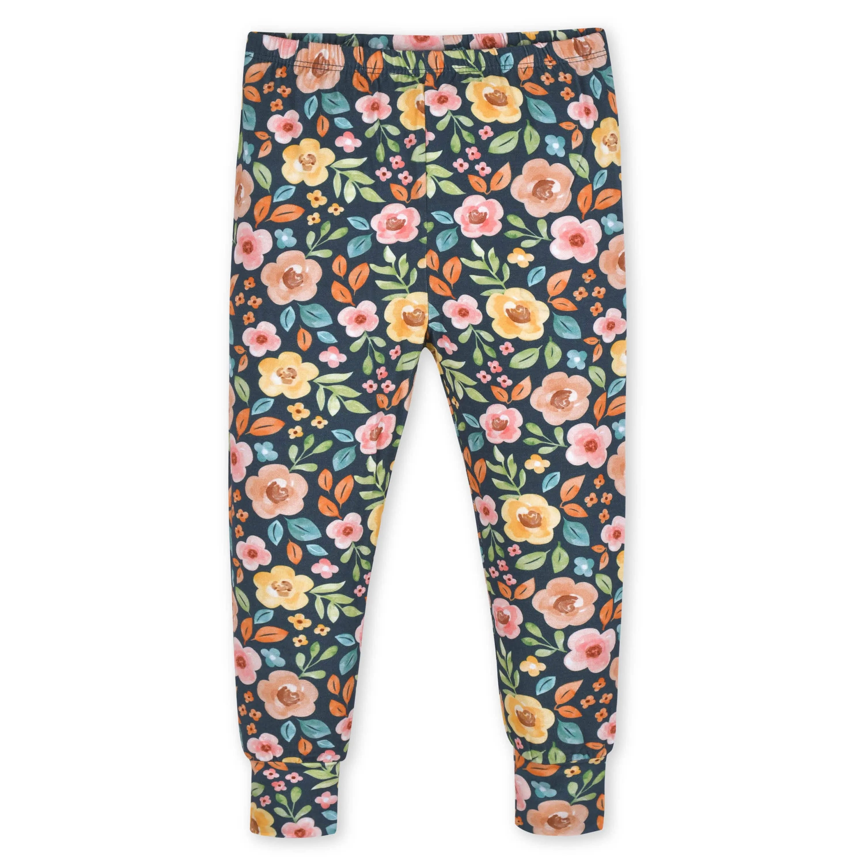 2-Piece Infant & Toddler Girls Midnight Floral Buttery Soft Viscose Made from Eucalyptus Snug Fit Pajamas