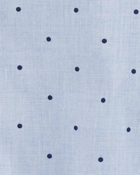 Oshkosh Polka-Dot Button-Front Bodysuit with Knit-Denim Suspender Pants