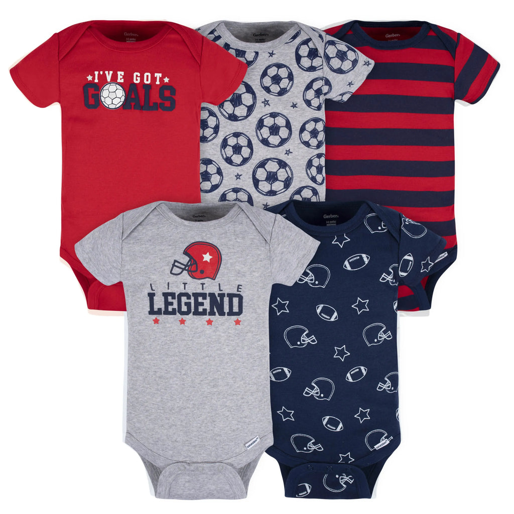 5-Pack Baby Boys All Star Onesies Bodysuits