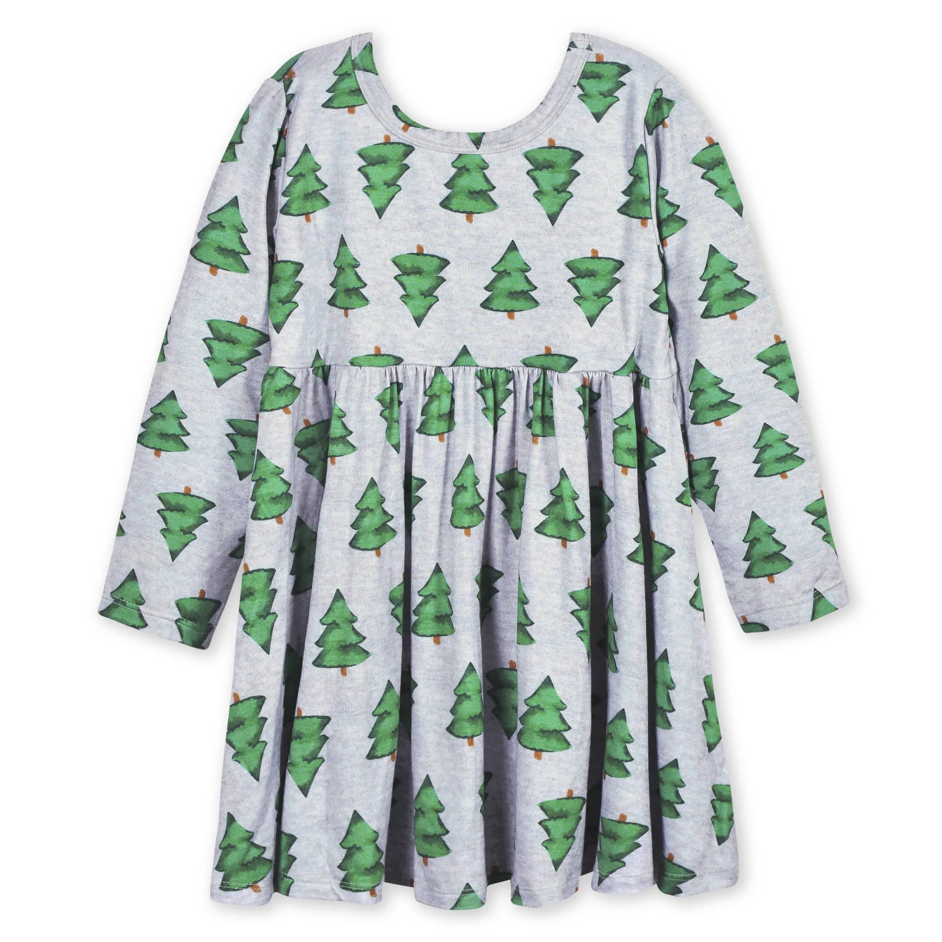 Infant & Toddler Girls Spruce Buttery Soft Viscose Made from Eucalyptus Holiday Twirl Dress